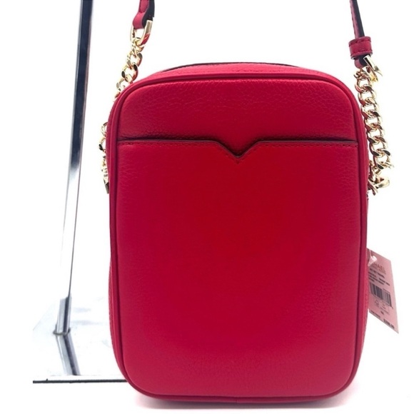 Michael Kors Medium NS Chain Xbody Bag Red/ Gold (NWT) - Picture 6 of 10